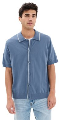 NN07 Nolan Button Down Sweater Polo Bering Sea XL