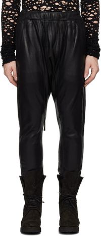 Julius Black Coated Sweatpants