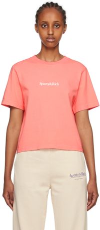 Sporty & Rich Pink 'Drink More Water' T-Shirt