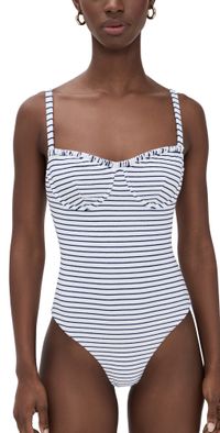 Onia Marilyn One Piece White/Deep Navy XS