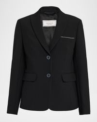 Single-Breasted Punto Luce Blazer