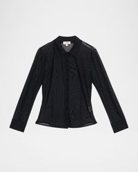 Indiana Sheer Fitted Blouse