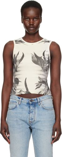 Jean Paul Gaultier Black & White 'The Flower Body Morphing Marinière' Tank Top