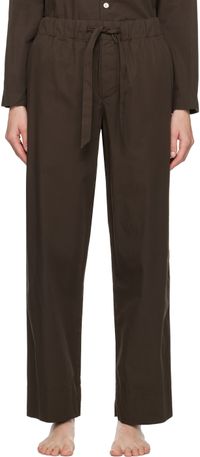 Tekla Brown Drawstring Pyjama Pants