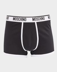 Men's Contrast-Outline Logo Trunks