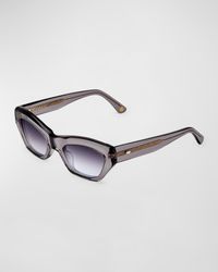 Concept 3 Gray Acetate Cat-Eye Sunglasses