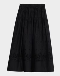 Jay Eyelet Midi Skirt
