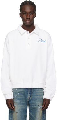 Rhude White Rugby Polo