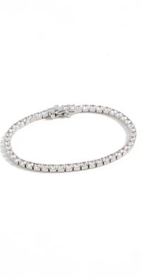 SHASHI Medium Tennis Bracelet Silver One Size