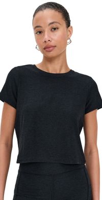 Beyond Yoga Featherweight Supreme Cropped Tee White S