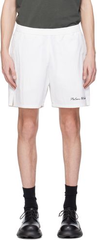 Palmes White Global Tennis Shorts