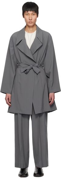 YOKE Gray Fine Wool Coat