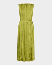Sleeveless Slit-Hem Midi Dress