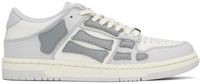 AMIRI Baskets basses blanc et gris à appliqués Skel Top