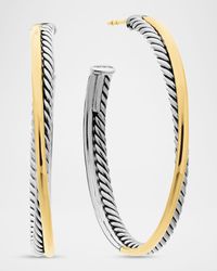 DY Crossover Extra-Large Gold Hoop Earrings