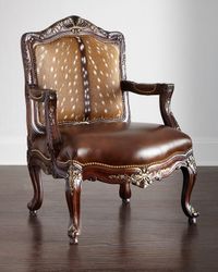 Dani Hairhide Leather Bergere Chair
