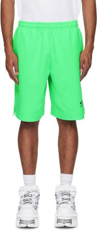 VETEMENTS Green Oval Logo Shorts