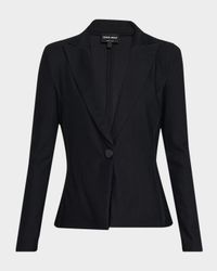 Rice Stitch Jersey Single-Breasted Jacket