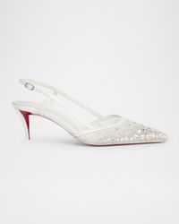 Miss Z Sparkling Red Sole Slingback Pumps
