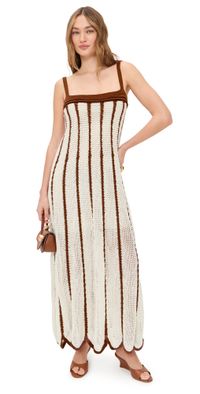 Dress To Cacao Knit Maxi Dress Off White L