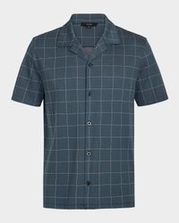 Men's Windowpane Check Camp Shirt