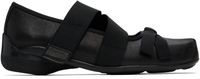 OPEN YY Black Cross Band Ballerina Flats