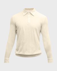 Men's Cashmere-Silk Polo Sweater