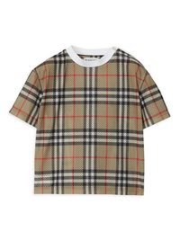Baby's & Little Kid's Check Mesh T-Shirt - Archive Beige Check - Size 6 Months