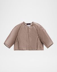 Rivet Organza Crop Bolero Jacket