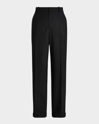 High Rise Relaxed Straight-Leg Trousers