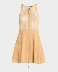 Lex Zip-Front Sleeveless Dress