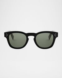 Men's Acetate Round Sunglasses
