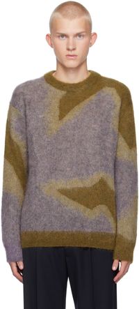 Paul Smith Pull multicolore en mohair à motif Photogram Leaves