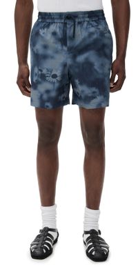 Maison Kitsuné Elasticated Shorts 6.75 Juniper Berry Print 42