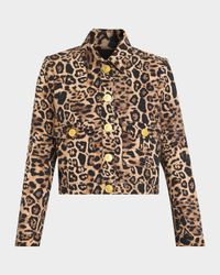 Nyx Leopard Tweed Cropped Jacket