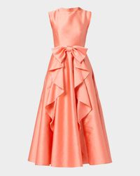 Leo Sleeveless Bow-Front Maxi Dress