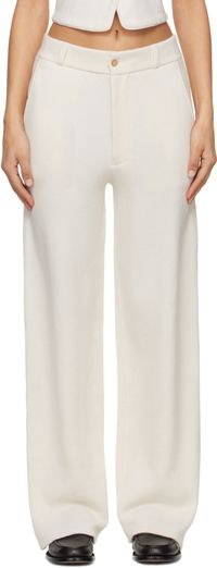 Guest in Residence Off-White Tailored Trousers