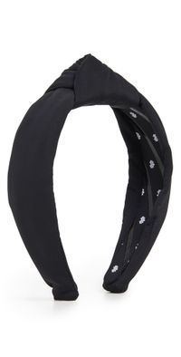 Lele Sadoughi Neoprene Knotted Headband Jet One Size