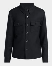 Men's Wool and Silk Double Pocket Jacket