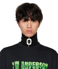 JW Anderson Black Neckband Scarf