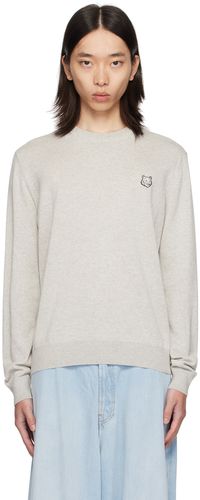 Maison Kitsuné Gray Bold Fox Head Sweater