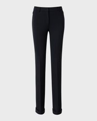 Marisa Wool Pants with Rolled Cuffs
