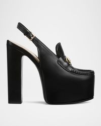 Ottavia Leather Platform Loafer Pumps