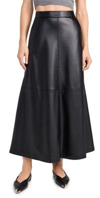 Joe's Jeans The Tavi Faux Leather Skirt Black 10