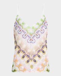 V-Neck Backless Crochet Knit Tank Top