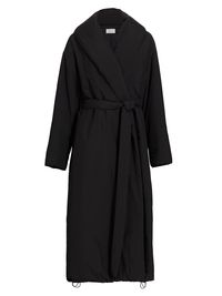 Women's Francine Long Belted Coat - Black - Size Large