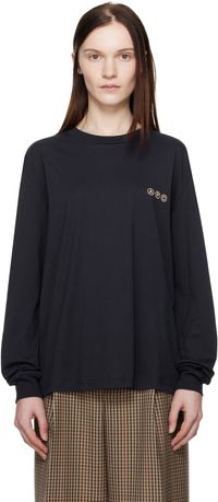 A.P.C. Navy Manche Longue Adresse T-shirt