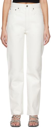 AGOLDE White 90's Pinch Waist Leather Pants