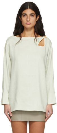 AERON Green Keyhole Aliso Shirt