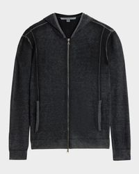 Men's Sutter Silk and Cashmere Full-Zip Hoodie